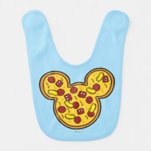 Trendy Mickey Head-Shaped Pizza Bib