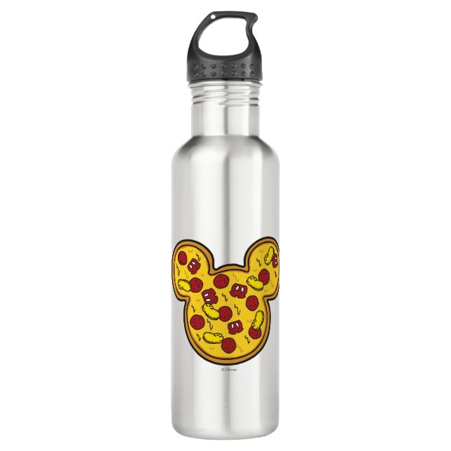 Trendy Mickey | Head-Shaped Pizza Water Bottle (Front)