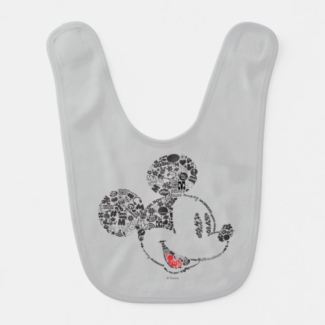 Trendy Mickey | Icons & Phrases Bib (Front)