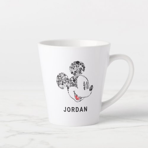 Trendy Mickey  Icons  Phrases Latte Mug