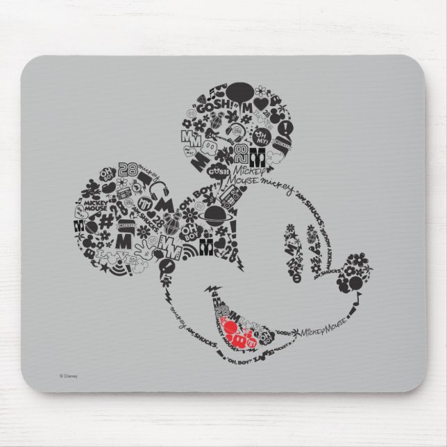 Trendy Mickey | Icons & Phrases Mouse Pad (Front)