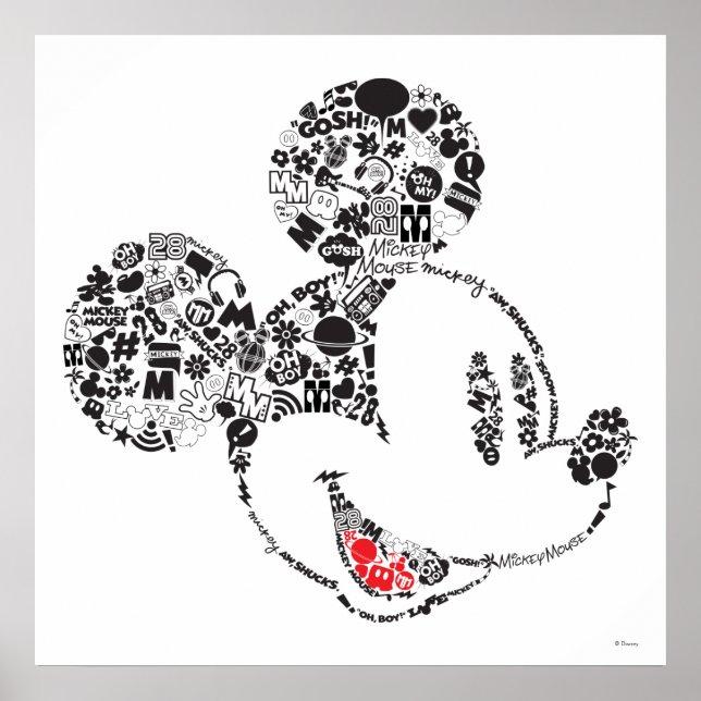 Trendy Mickey | Icons & Phrases Poster (Front)