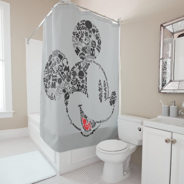 Trendy Mickey | Icons & Phrases Shower Curtain (In Situ)