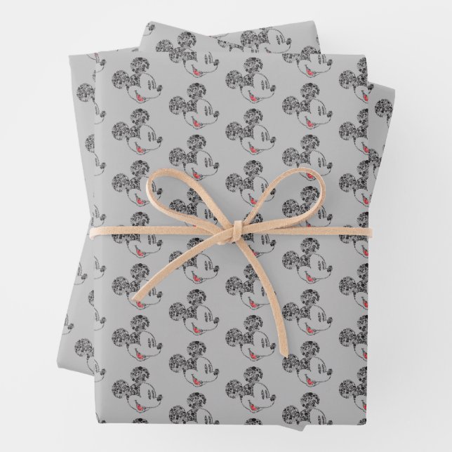 Trendy Mickey | Icons & Phrases Wrapping Paper Sheets (In situ)