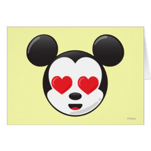 Trendy Mickey In Love Emoji Cards