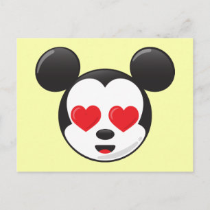 Trendy Mickey In Love Emoji Postcard