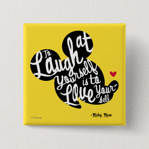 Trendy Mickey   Laugh At Yourself Button