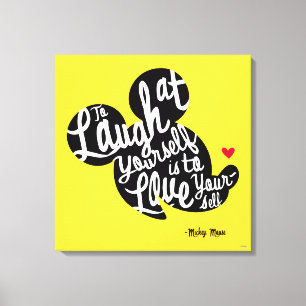 Trendy Mickey   Laugh At Yourself Canvas Print
