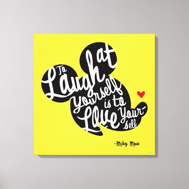Trendy Mickey | Laugh At Yourself Canvas Print (Front)