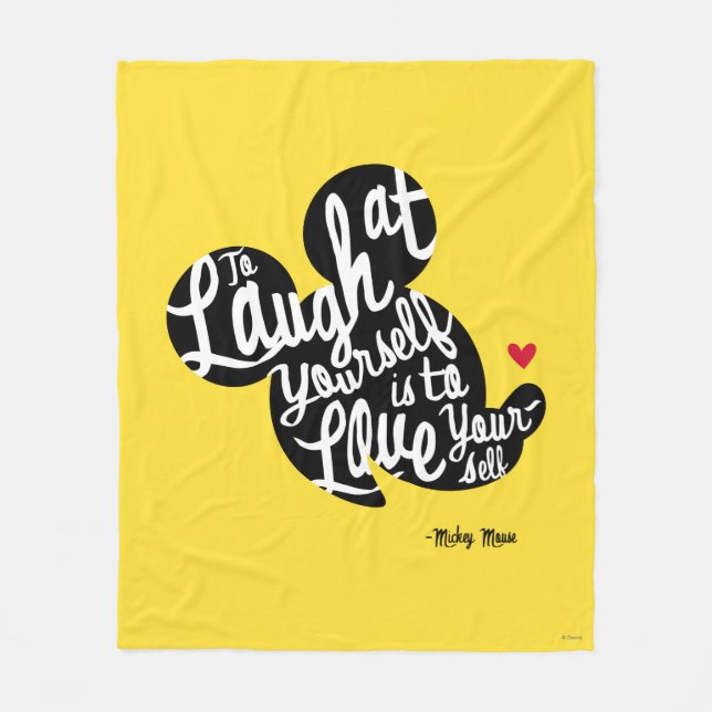 Trendy Mickey | Laugh At Yourself Fleece Blanket (Front)