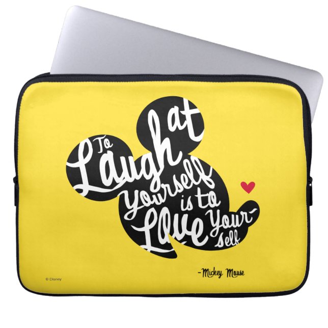 Trendy Mickey | Laugh At Yourself Laptop Sleeve (Front)