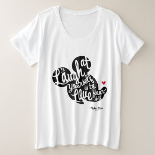 Trendy Mickey Laugh At Yourself Plus Size T-Shirt