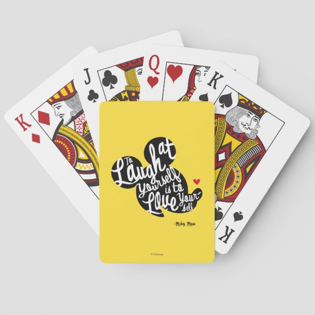 Trendy Mickey | Laugh At Yourself Poker Cards (Back)