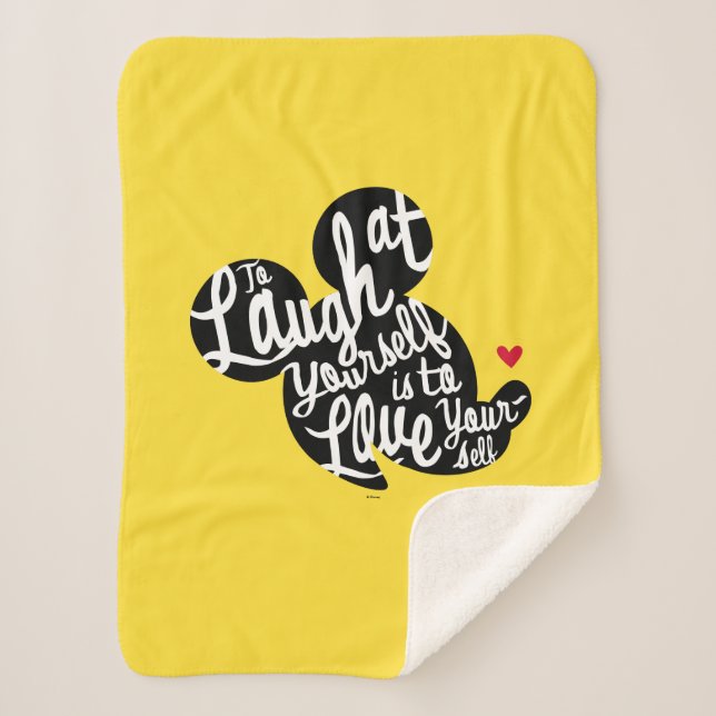 Trendy Mickey | Laugh At Yourself Sherpa Blanket (Front)