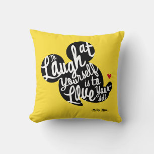 Trendy Mickey Laugh At Yourself Throw Pillow