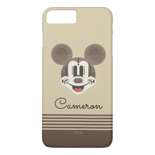 Trendy Mickey  Stripes Retro Head  Your Name iPhone 8 Plus7 Plus Case