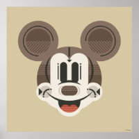 Trendy Mickey | Stylized Stripes Retro Head