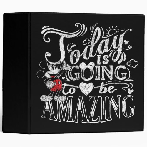 Trendy Mickey  Today Is Going To Be Amazing 3 Ring Binder