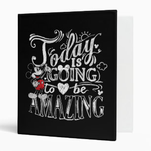 Trendy Mickey   Today Is Going To Be Amazing 3 Ring Binder