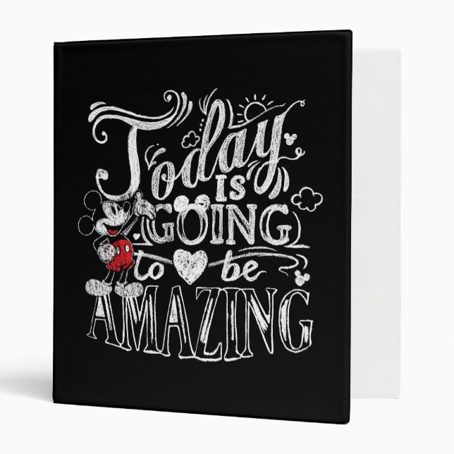Trendy Mickey | Today Is Going To Be Amazing 3 Ring Binder (Front/Inside)