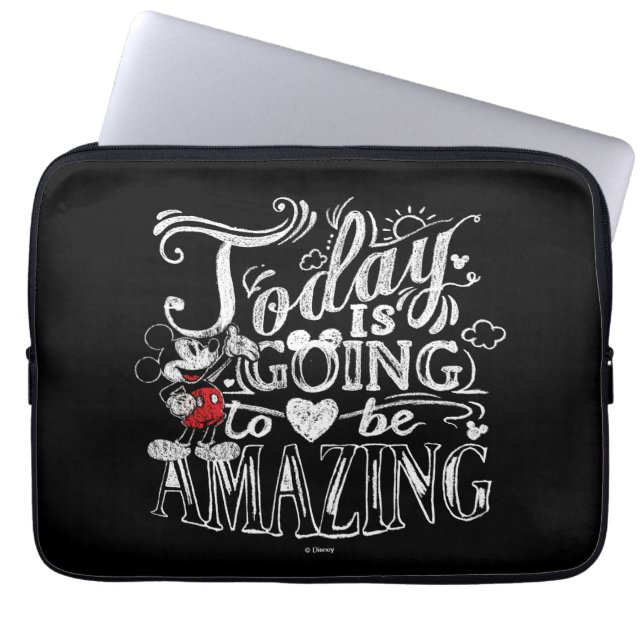 Trendy Mickey | Today Is Going To Be Amazing Laptop Sleeve (Front)