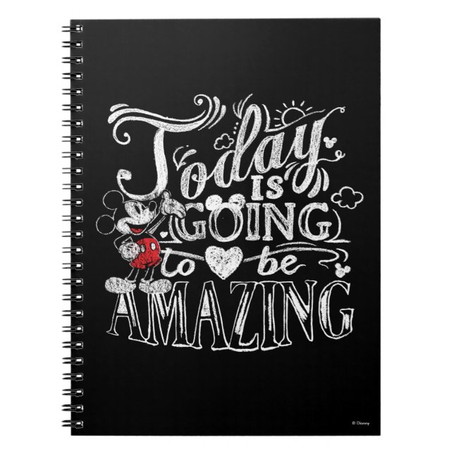 Trendy Mickey | Today Is Going To Be Amazing Notebook (Front)