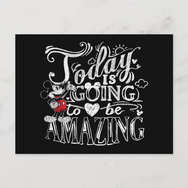 Trendy Mickey | Today Is Going To Be Amazing Postcard (Front)