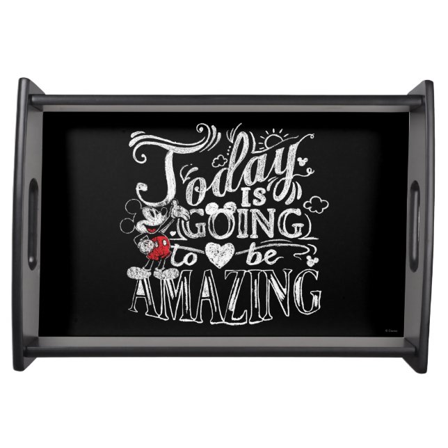Trendy Mickey | Today Is Going To Be Amazing Serving Tray (Front)