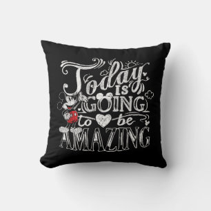 Trendy Mickey   Today Is Going To Be Amazing Throw Pillow
