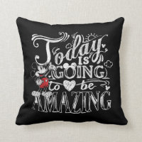 Trendy Mickey | Today Is Going To Be Amazing Throw Pillow