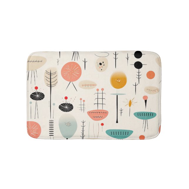 Trendy Mid Century Bath Mat (Front)