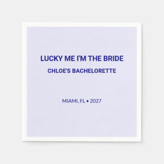 Trendy Midnight Navy Lucky Me Napkins