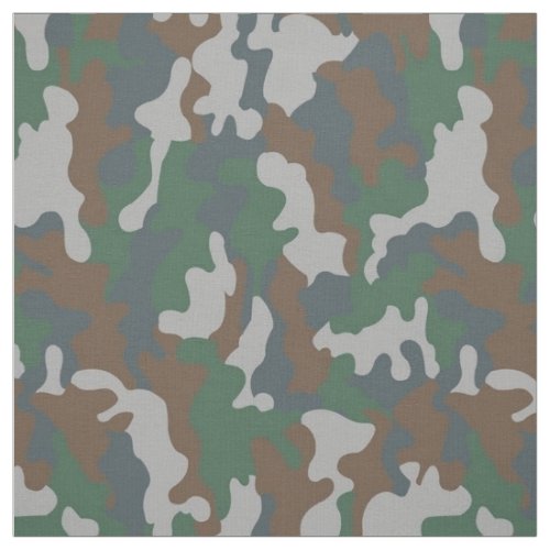 Trendy Military Woodland Camouflage Camo Pattern Fabric