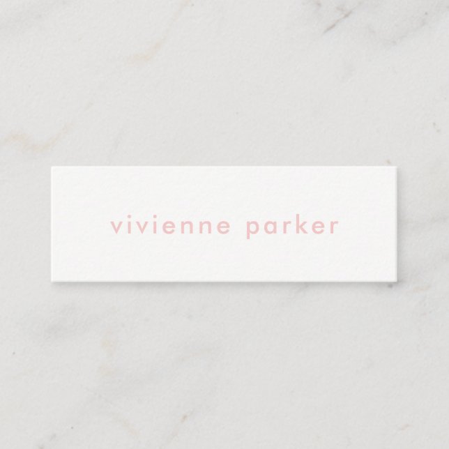 Trendy Millennial Pink | Social Media Networking Mini Business Card (Front)