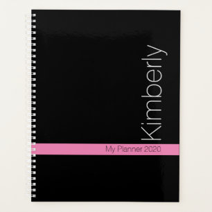 Trendy Minimal Design DIY Name/Subject/Black& Pink Planner