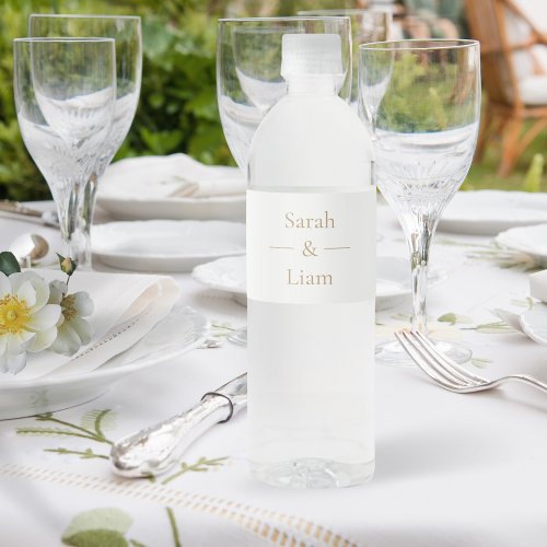 Trendy Minimalism Wedding Water Bottle Label Set