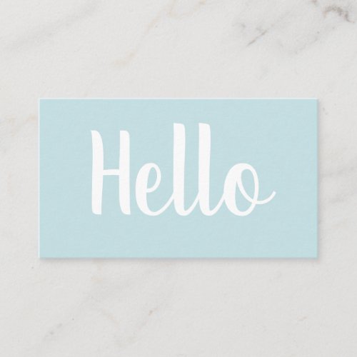 Trendy minimalist bold pastel blue business cards