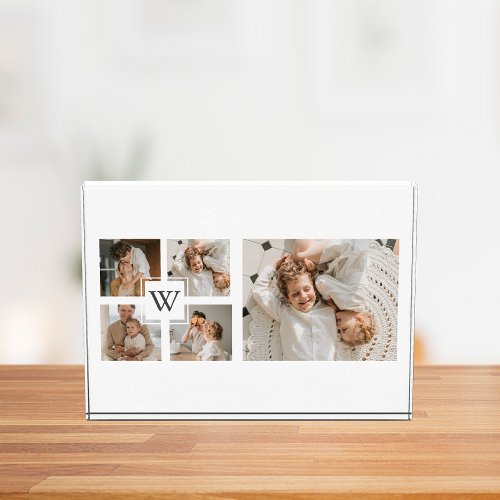 Trendy Minimalist Collage Fathers Photo Daddy Gift