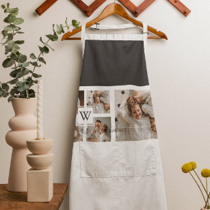 Trendy Minimalist Collage Fathers Photo Daddy Gift Apron