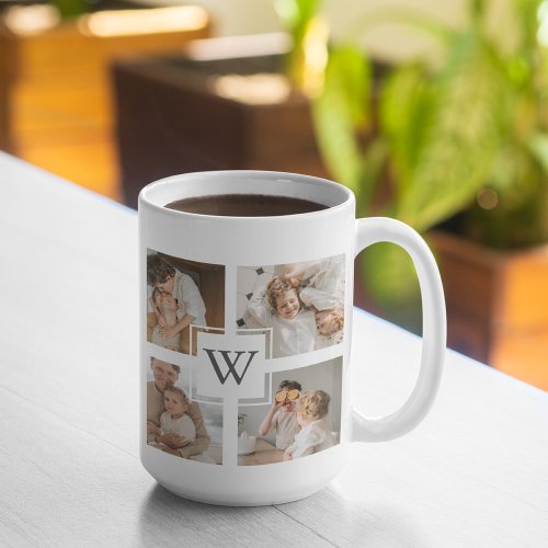 Trendy Minimalist Collage Fathers Photo Daddy Gift Coffee Mug