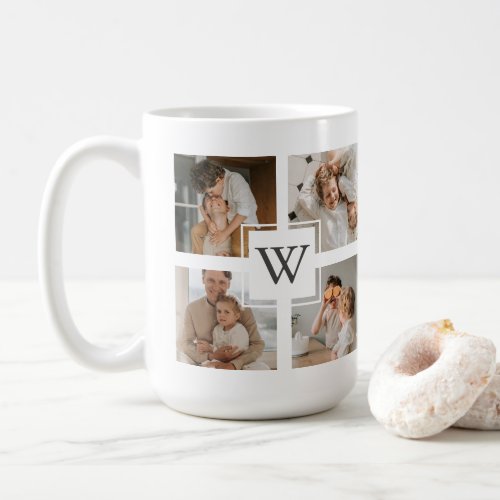 Trendy Minimalist Collage Fathers Photo Daddy Gift Coffee Mug