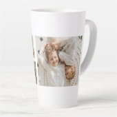 Trendy Minimalist Collage Fathers Photo Daddy Gift Latte Mug (Right Angle)