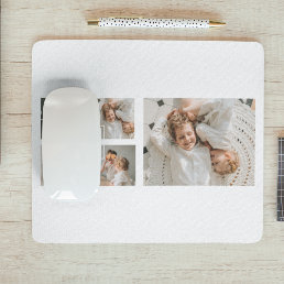 Trendy Minimalist Collage Fathers Photo Daddy Gift Mouse Pad