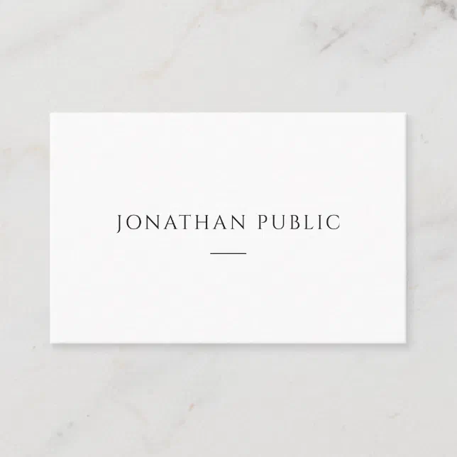 Trendy Minimalist Elegant Modern Simple Template Business Card | Zazzle