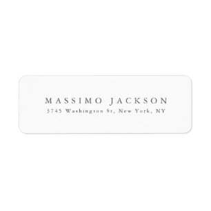Trendy Minimalist Elegant Professional Name Label