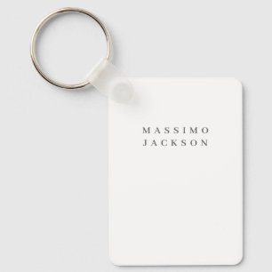 Trendy Minimalist Elegant Professional Serif Font Keychain