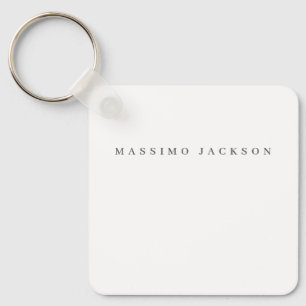 Trendy Minimalist Elegant Professional Serif Font Keychain