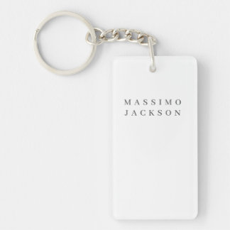 Trendy Minimalist Elegant Professional Serif Font Keychain