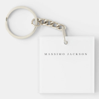 Trendy Minimalist Elegant Professional Serif Font Keychain