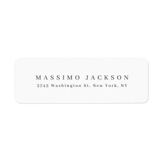 Trendy Minimalist Elegant Professional Serif Font Label (Front)